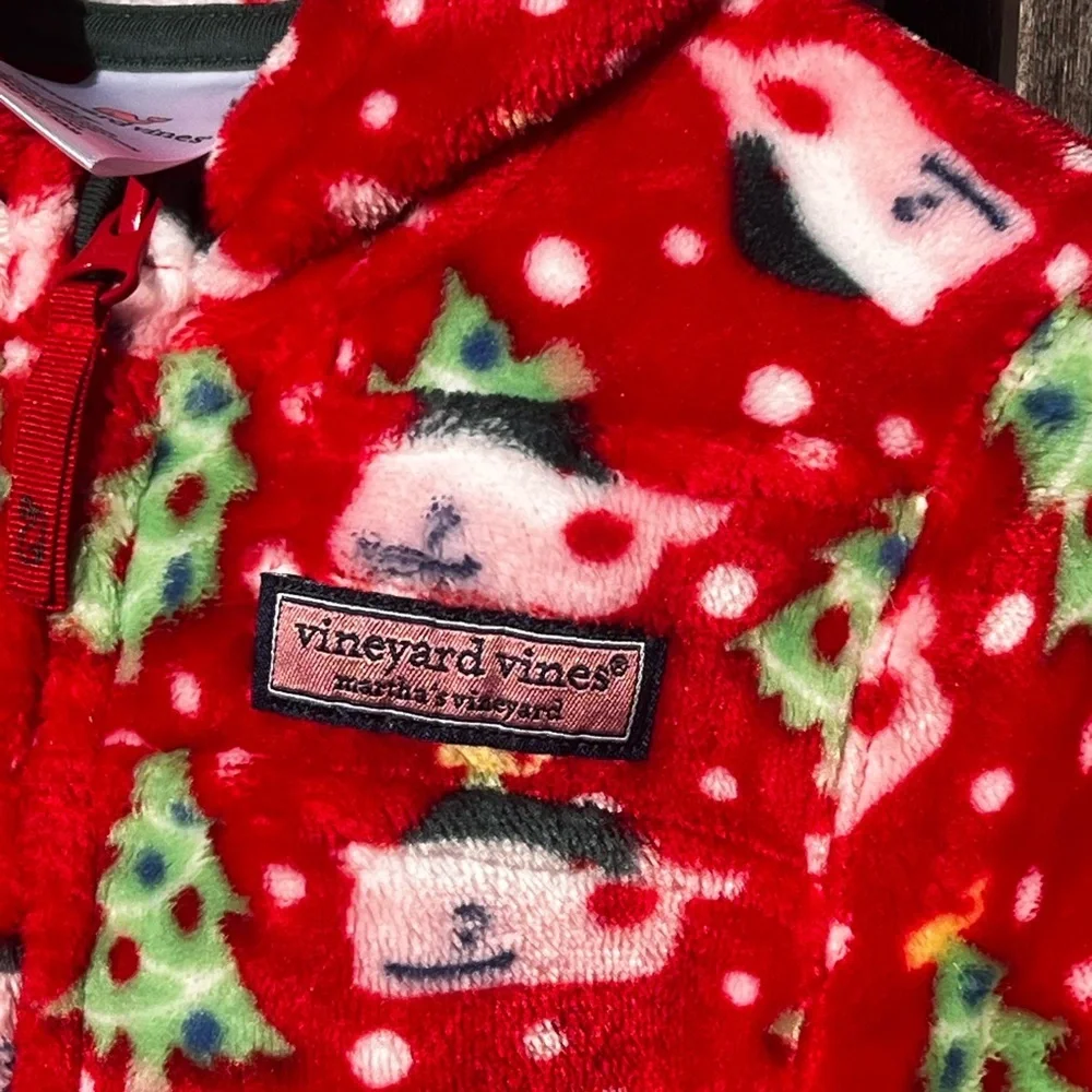 Vineyard Vines High Pile Hooded One Piece Christmas pajama